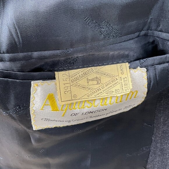 Aquascutum Blazer Men 40 Blue Pinstripe Classic Wool Jacobson's Jacket USA VTG - Picture 10 of 16